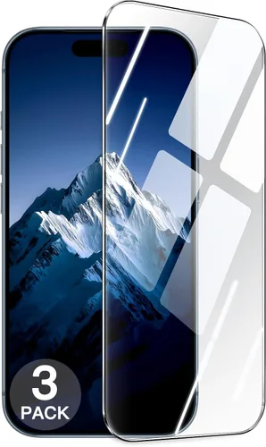 Vista 14 de JETech 9H+ - Protector de pantalla inastillable para iPhone 15 Pro de 6.1 pulgadas, película de vidrio templado de grado militar con herramienta