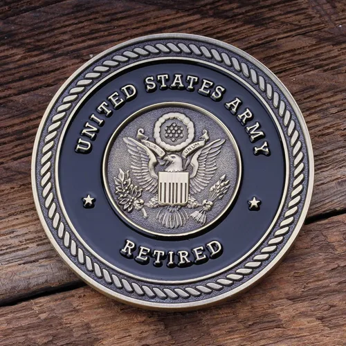 Vista 6 de Moneda de desafío retirado del ejército – Moneda de desafío del ejército de los Estados Unidos – Increíble moneda militar retirada del ejército