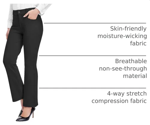 Vista 4 de HISKYWIN Women's Yoga Dress Pants Straight Leg Work Slacks 29"/31