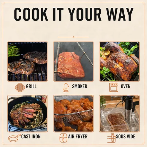 Vista 7 de Condimentos Char Crust para Barbacoa All American Condimentos todo en uno Perfectos para Costillas, Pollo, Cerdo, Hamburguesas, Alas Costra