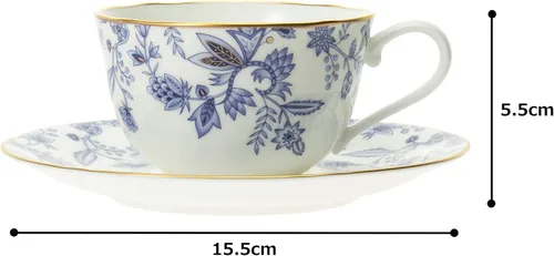 Vista 7 de Noritake T59387A/4562 - Taza y platillo (café y té combinado) 220cc azul Sorentino Bone China