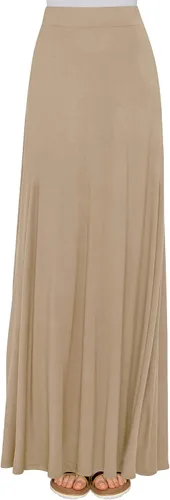 Vista 2 de Lock and Love Maxi falda de cintura alta para mujer, estampado con estilo, falda larga