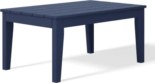 Vista 19 de WestinTrends Malibu - Mesa de centro rectangular de polietileno de alta densidad para exteriores, color negro