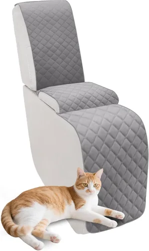 Vista 66 de Fundas para sofá modular reclinable, de terciopelo en forma de L, funda de consola central para perros y mascotas, lavable antideslizante, 1 funda