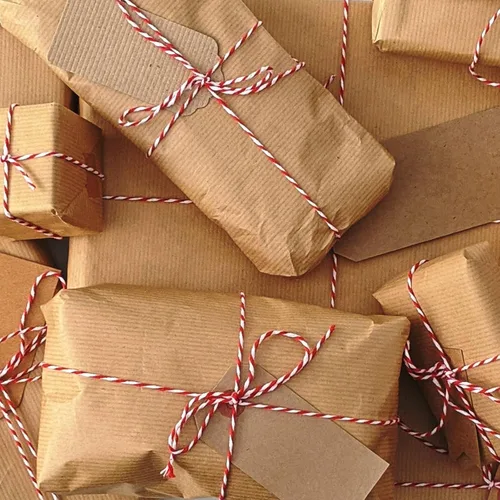 Vista 4 de Rollos de cordel de algodón para Navidad, hilo retorcido rojo y verde, juego de 2, para envolver regalos, hornear, manualidades, jardinería