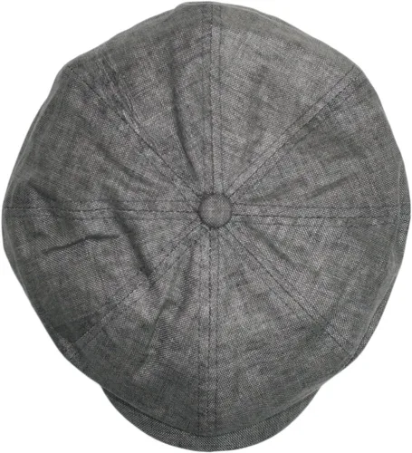 Vista 8 de Sombrero de lino para hombre de 8 paneles Applejack Gatsby Newsboy Ivy