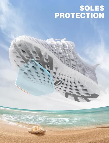 Vista 2 de SEEKWAY - Zapatos de agua para hombre y mujer, secado rápido, zapatos acuáticos minimalistas para la playa, caminar, kayak, canotaje, deportes