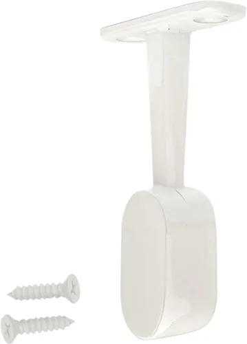 Vista 10 de Barra ovalada de 36 pulgadas de largo para armario, barra de ropa resistente para armario, blanco brillante, 1 paquete