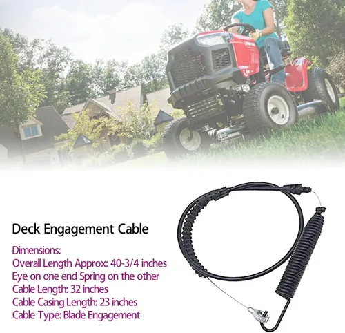 Vista 3 de 946-05124A - Cable de compromiso de hoja de cubierta para Troy-Bilt Huskee MTD Craftsman Murray Yard Machines Yard-Man Riding Lawn Mowers Reemplaza