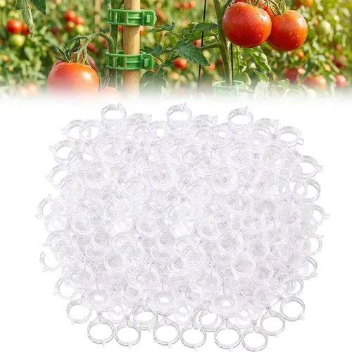 Vista 8 de Clips para plantas de jardín, clip de plástico seguro para plantas trepadoras, clips de tomate portátiles para plantas trepadoras, clip de soporte