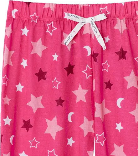 Vista 7 de Nautica Conjunto de pantalones de pijama y camisa de dormir para niñas Conjunto de ropa de dormir de 2 piezas superior e inferior para niñas