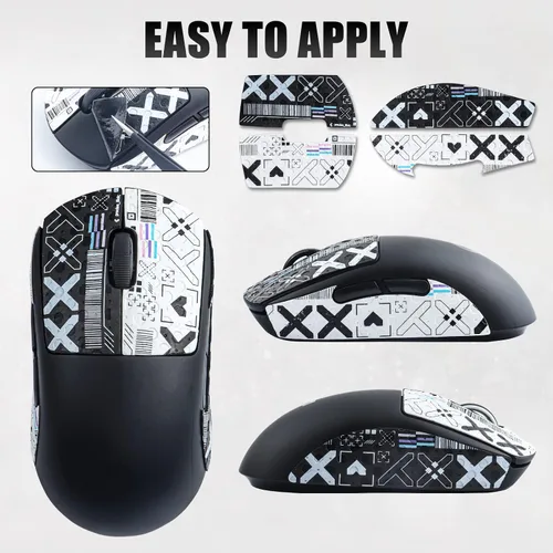 Vista 6 de JOMKIZ Cinta de agarre para mouse Logitech G Pro X Superlight, autoadhesiva, precortada, resistente al sudor, kit profesional de actualización