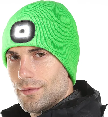 Vista 21 de Tutuko Gorro unisex con luz, gorro LED recargable por USB, sombrero LED con linterna, regalos para hombres, mujeres, papá