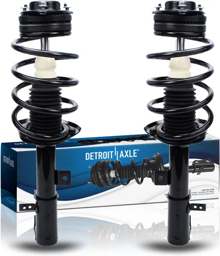 Vista 45 de Detroit Axle - Puntales 4WD para Ford Expedition Lincoln Navigator 1997-2002, 4 puntales completos con muelle helicoidal delantero trasero 1998 1999