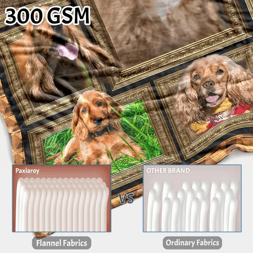 Vista 5 de Manta de perro Cocker Spaniel para niños, bonita manta de franela suave y acogedora para niñas y niños, mantas para bebés y niños pequeños