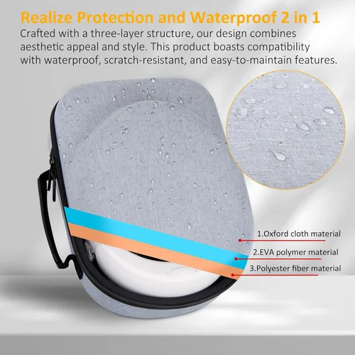 Vista 6 de wonlince Hard Carrying Case for Meta Quest 3Compatible Meta Quest 3 accessory with ELITE headband, touch controller and other accessoriesStylish