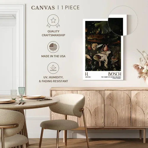 Vista 5 de Hieronymus Bosch - Arte de pared con texto en inglés "The Garden Of Earthly Delights" (El jardín de las delicias terrenales) para pared, póster
