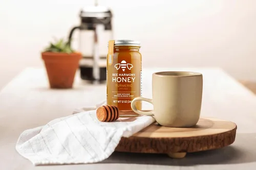 Vista 5 de Bee Harmony Miel con infusión de cúrcuma, 12 onzas, paquete de 2