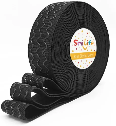 Vista 9 de SmiLife Banda Elástica de Agarre de Silicona para Coser, Beige, 1.05 Pulgadas x 12 Yardas
