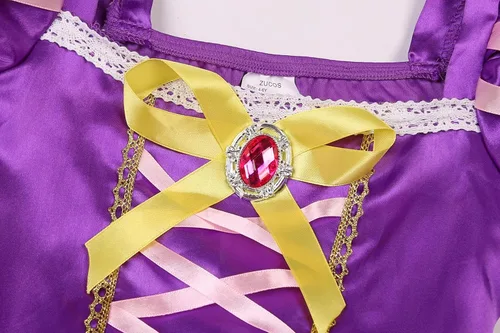 Vista 5 de Disfraz de princesa para niñas, vestido de manga abombada iluminada, cumpleaños, Halloween, cosplay, trajes de Navidad