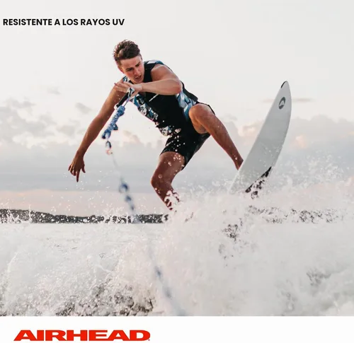 Vista 6 de Airhead Cuerda de wakesurf trenzada en espiral, 3 secciones, 16 pies