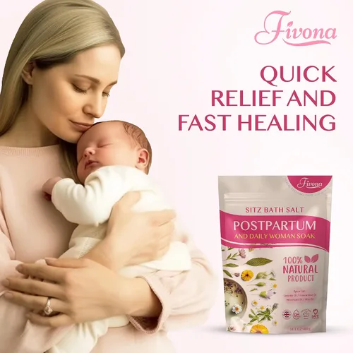 Vista 7 de Sal de baño posparto Care Sitz - Mezcla de sal de Epsom con aceites esenciales, tratamiento calmante para hemorroides, curación perineal después