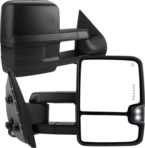 Vista 14 de AUTOSAVER88 Espejos de remolque compatibles con Chevy Silverado GMC Sierra 2007-2014, juego de espejos de remolque con calefacción eléctrica