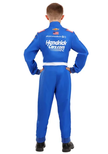 Vista 2 de Disfraz de Uniforme NASCAR Kyle Larson HendrickCars para Niños Multicolor