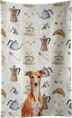Vista 129 de Caroline's Treasures Afghan Hound - Toalla de cocina para barra de café, terciopelo frontal y lazo de algodón, lavable a máquina Sabueso afgano