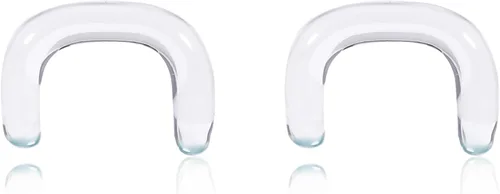 Vista 8 de 2 retenedores de cristal para el tabique de 16G, 14G, 12G, 10G, 8G, invisibles, en forma de U, con juntas tóricas, hipoalergénicos para el trabajo