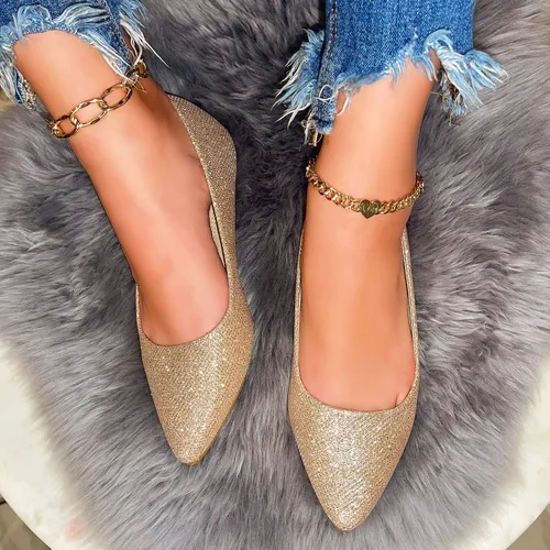 Vista 3 de Bella Marie Angie - Zapatos planos clásicos de ballet con punta puntiaguda para mujer