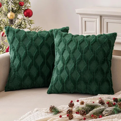 Vista 10 de MIULEE juego de 2 fundas de almohada de lana sintética, bordadas, para sillón, sofá, dormitorio, auto, fundas decorativas Rosa claro