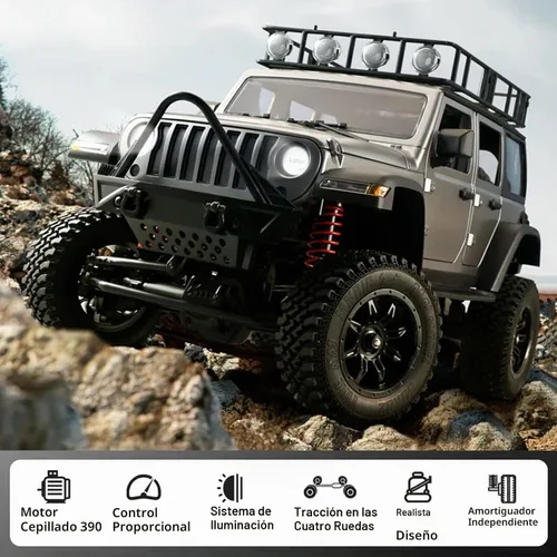 Vista 3 de WPLDEWAN 1/12 RC Crawler MN-128 Remote Control Jeep Truck Off Road