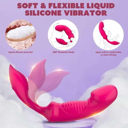 Vista 4 de Consolador de punto G portátil, juguetes sexuales para mujeres y parejas, aplicación Mtsige con control remoto, doble estimulación, estimulador