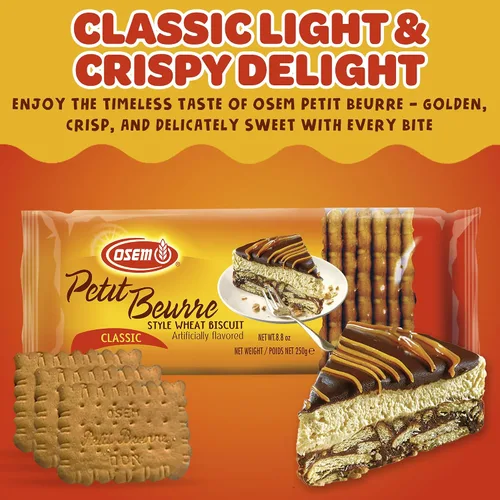 Vista 3 de Osem Galletas Petit Beurre, Kosher, galletas de té crujientes, 8.8 onzas