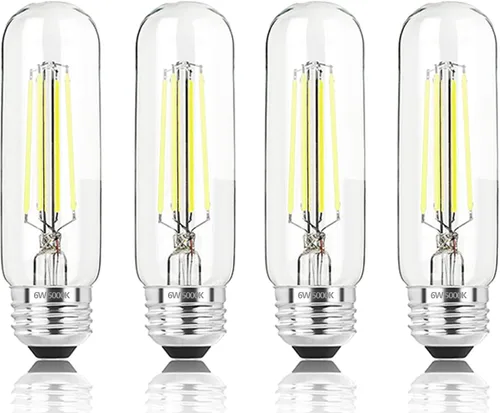 Vista 14 de Bombilla LED E26 de 3.2 pulgadas, 2200K blanco ámbar, equivalente a 60 vatios, CA 120V 600LM, bombillas Edison regulables, bombillas de luz