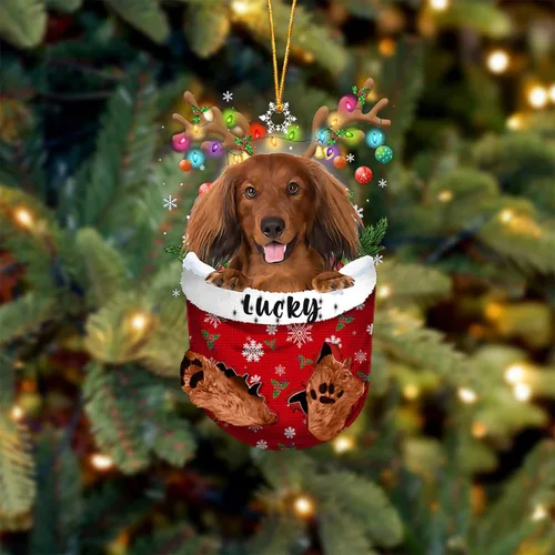 Vista 40 de Adorno de Navidad personalizado para perro Airedale Terrier en bolsillo de nieve, adorno para árbol de Navidad, idea de regalo para amantes