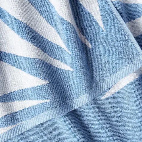 Vista 6 de Laguna Beach Textile Co. Toalla de playa Tropical Cabana - De gran tamaño, de felpa, 630 GSM de algodón - Azul Agave