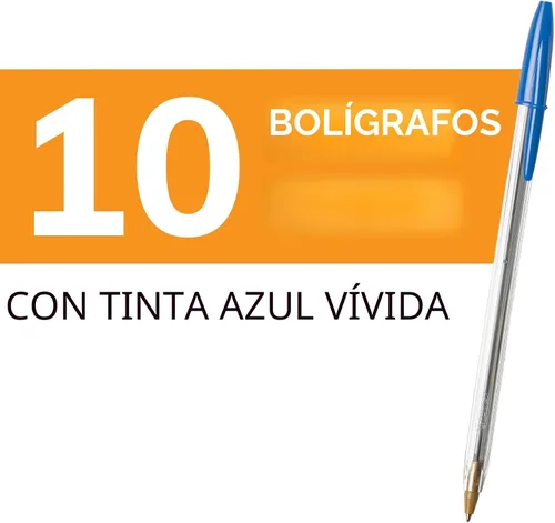 Vista 2 de BIC Cristal Xtra Smooth Bolígrafo de Punta de Bola, Punta Media (1.0mm), Azul, 10 Unidades Smooth Ink for Effortless Writing Dependable for