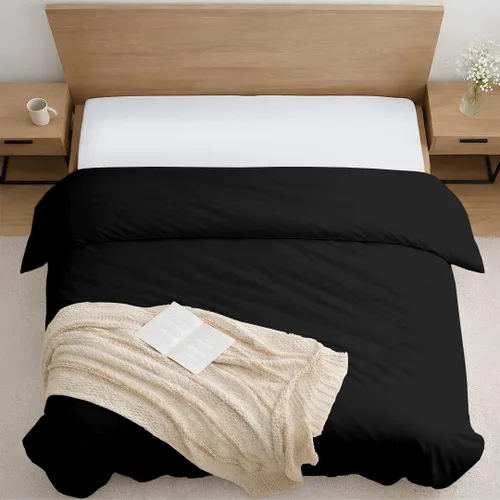 Vista 25 de Kotton Culture - Funda de edredón de microfibra prelavada de 1 pieza, tamaño individual, ropa de cama ultrasuave, ligera y transpirable, cierre