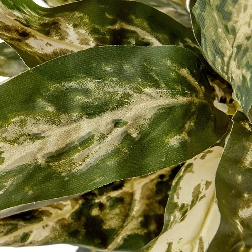 Vista 5 de Nearly Natural Aglaonema con florero decorativo planta de seda