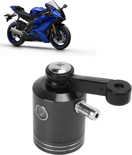 Vista 8 de Keenso Depósito de freno de motocicleta, depósito de freno delantero de motocicleta de aleación de aluminio para (negro)