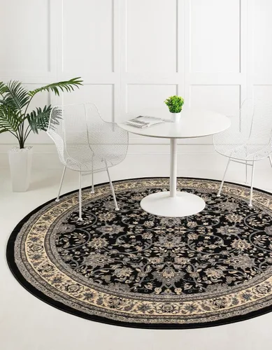 Vista 18 de Unique Loom Sialk Hill Collection - Alfombra de área Washington (6' 1" x 9' Rectángulo Burdeos/Crema)