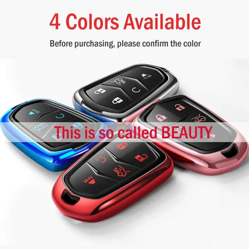 Vista 7 de Intermerge Funda para llavero Cadillac con protector de TPU para llavero adecuado, Azul