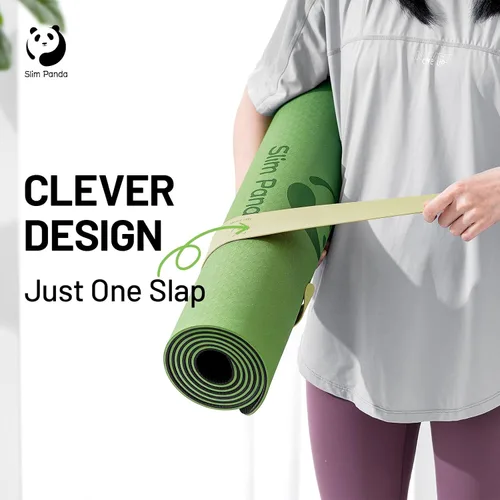 Vista 2 de Yoga Mat Strap Slap Band, One Snap Keeps Mats Tightly Rolled, Heavy-Duty Clasp Fits Most Size Mats(24" L X 2" W)