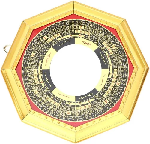 Vista 9 de Tyenaza Espejo cóncavo tradicional chino de Feng Shui, espejo Bagua para negocios en casa, protección de la suerte contra especiales dañinos
