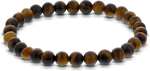 Vista 186 de Gem Avenue Handmade Round Bead Stretch Bracelet Unisex Natural Stone Beaded Jewelry for Men & Women, Elastic Wristband for Daily Wear