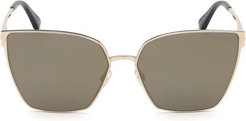 Vista 3 de Tom Ford FT0653 28C Brillante Oro Rosa Helena Gatos Ojos Gafas De Sol Categoría 3