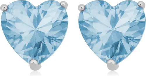 Vista 19 de Kooljewelry Pendientes de plata de ley y circonita cúbica con piedra natal
