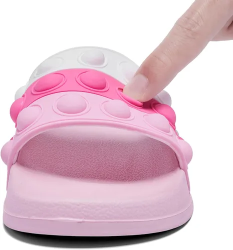 Vista 3 de Engtoy Sandalias para niños y niñas, unisex, ligeras, antideslizantes, puntera abierta, cómodas, para ducha, playa, divertidas sandalias